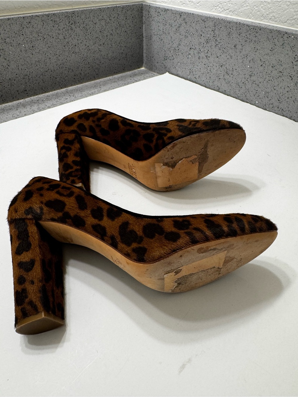 J. Crew Collection Etta Leopard Calf Hair Pump Sz 9.5 - Picture 10 of 11